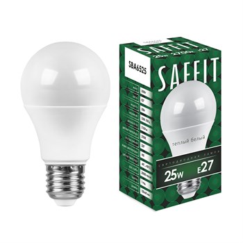 Лампа светодиодная SAFFIT SBA6525 Шар E27 25W 230V 2700K - фото 142974