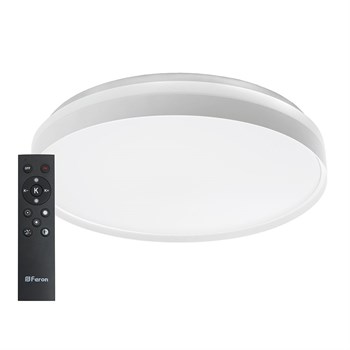 Светодиодный управляемый светильник Feron AL6230 “Simple matte” тарелка 80W 3000К-6500K белый - фото 143138