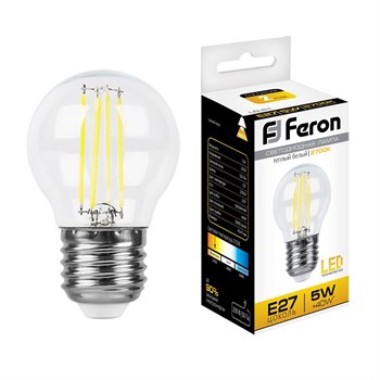 Лампа светодиодная Feron LB-61 Шарик E27 5W 230V 2700K - фото 143941