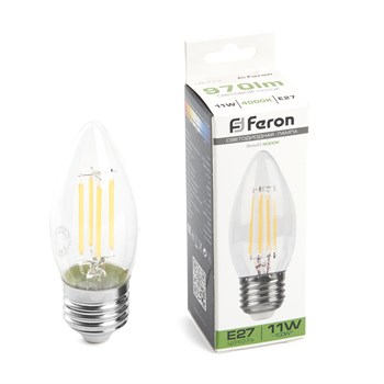 Лампа светодиодная Feron LB-713 Свеча E27 11W 230V 4000K - фото 143972