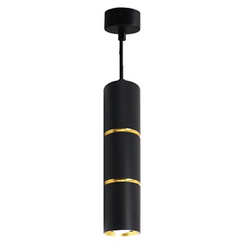 Светильник потолочный Feron ML1868  Barrel ZEN levitation на подвесе MR16 35W, 230V, чёрный, золото 55*180 - фото 145368