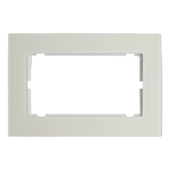 Рамка 2-местная (без перемычки), стекло, STEKKER, GFR00-7012-01, серия Катрин, белый - фото 152454