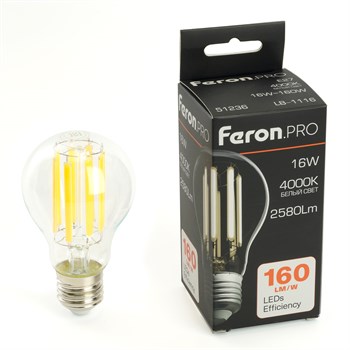 Лампа светодиодная Feron.PRO LB-1116 Шар E27 2580LM 16W 175-265V 4000K - фото 157739