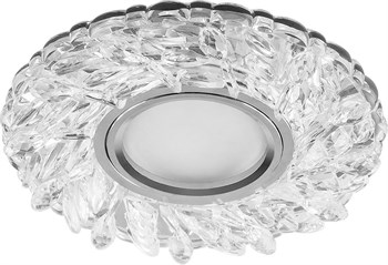 Светильник встраиваемый с белой LED подсветкой Feron CD915 потолочный MR16 G5.3 прозрачный - фото 157906