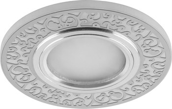 Светильник встраиваемый с белой LED подсветкой Feron CD951 потолочный MR16 G5.3 белый матовый - фото 158413