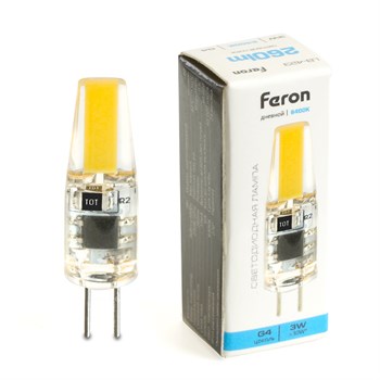 Лампа светодиодная Feron LB-423 G4 3W 230V 6400K - фото 158963