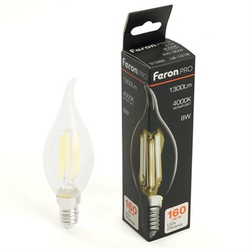 Лампа светодиодная Feron.PRO LB-1218 Свеча на ветру E14 1300LM 8W 175-265V 4000K - фото 165340