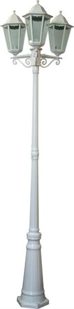 Светильник садово-парковый Feron 6215/PL6215 столб 3*100W E27 230V, белый - фото 165477
