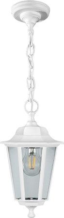 Светильник садово-парковый Feron НСУ 06-60-001 подвесной, 6-ти гранник 60W E27 230V, белый 32270 - фото 167468