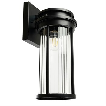 Светильник садово-парковый Feron PL781  на стену вниз 40W 220-240V E27, черный 51838 - фото 167832