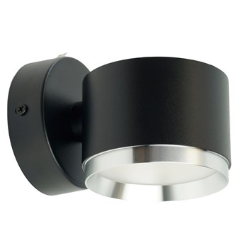 Светильник  настенный Feron HL4598  Barrel DUET 12W, 230V,GX53, черный + хром IP20 51691 - фото 168284