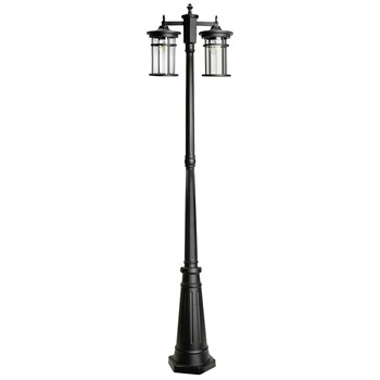 Светильник садово-парковый Feron PL768,  столб 2*60W 230V E27, черный 51822 - фото 168407