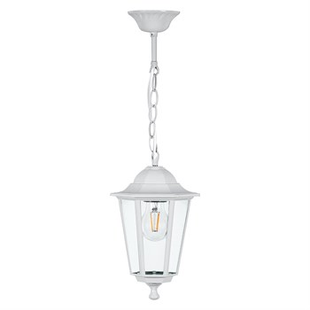 Светильник садово-парковый Feron 6105/PL6105 шестигранный на цепочке 60W E27 230V, белый 11059 - фото 168888