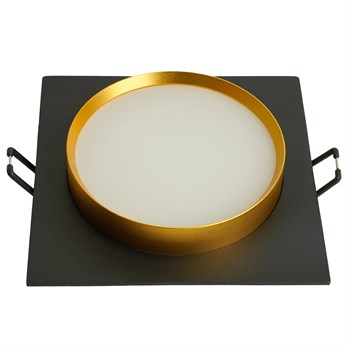 Светильник встраиваемый Feron DL506 потолочный GX53 черный + золото квадрат 51364 - фото 168899