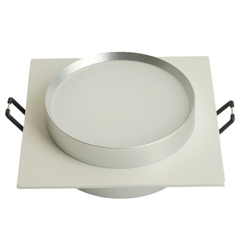 Светильник встраиваемый Feron DL506 потолочный GX53 белый + серебро квадрат 51361 - фото 168940