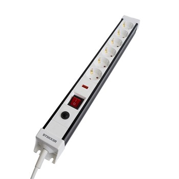 Сетевой фильтр 6-местный с/з STEKKER 3x1мм2, 5 м, 250В, 16А, серия Techno, HM22-61-05, белый 50152 - фото 169093