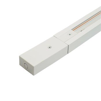 Шинопровод для трековых однофазных светильников, белый, 2м,  в наборе токоввод, заглушка, крепление, CAB1007 51888 - фото 169342