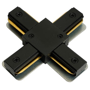 Коннектор Х-образный однофазный  для шинопровода , черный, LD1018 51894 - фото 169351