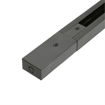 Шинопровод для трековых однофазных светильников, черный, 2м,  в наборе токоввод, заглушка, крепление, CAB1007 51891 - фото 169357