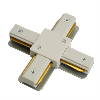 Коннектор Х-образный однофазный  для шинопровода , белый, LD1018 51893 - фото 169371