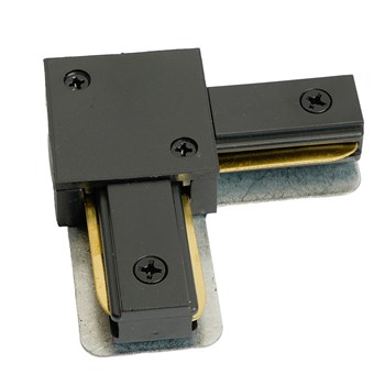 Коннектор угловой однофазный для шинопровода, черный, LD1021 51900 - фото 169414