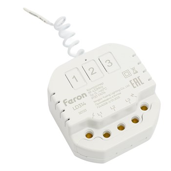 Контроллер для управления осветительным оборудованием на 3 канала, компактный, радиочастотный LD314 50133 - фото 169842