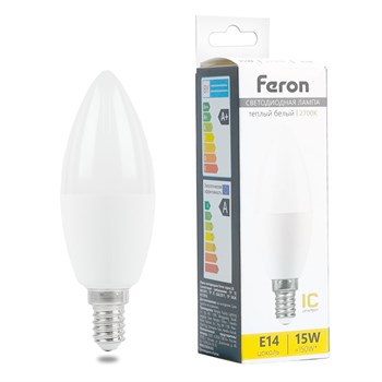 Лампа светодиодная Feron LB-980 Свеча E14 15W 175-265V 2700K 52072 - фото 170351
