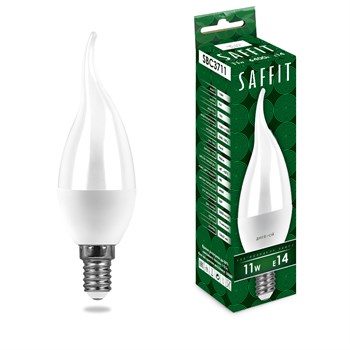 Лампа светодиодная SAFFIT SBC3711 Свеча на ветру E14 11W 230V 6400K 55174 - фото 170402