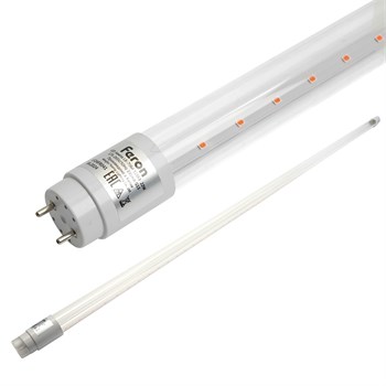 Лампа светодиодная для растений T8 Feron LB-7064 G13 стекло 22W 175 1,2м 265V красно-синий спектр пластик 51663 - фото 170680