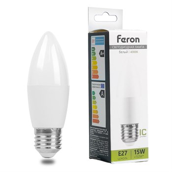 Лампа светодиодная Feron LB-980 Свеча E27 15W 175-265V 4000K 52070 - фото 170966