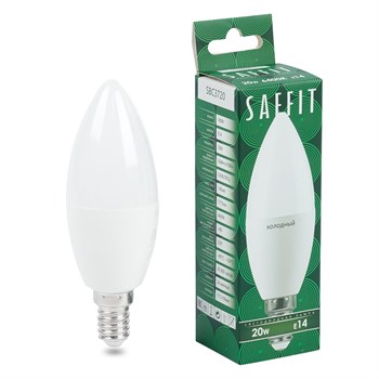 Лампа светодиодная SAFFIT SBC3720 Свеча E14 20W 230V 6400K 55274 - фото 170990