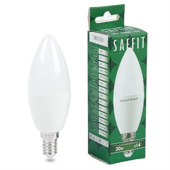 Лампа светодиодная SAFFIT SBC3720 Свеча E14 20W 230V 2700K 55272 - фото 171020