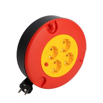 Удлинитель-рулетка STD06-40-30 Standart 4 розетки с/з ПВС 3*1, черный, 16А, IP20, 5м 50178 - фото 171548