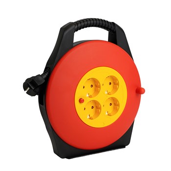 Удлинитель-рулетка с ручкой STD06-40-50 Standart 4 розетки с/з ПВС 3*1, черный, 16А, IP20, 10м 50179 - фото 171556