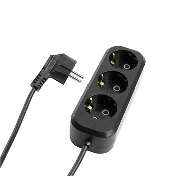 Удлинитель 3-местный б/з Stekker, HM01-31-02, 2м, 3x0,75, серия Home (У10-002),черный 50418 - фото 171676