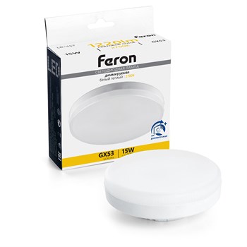 Лампа светодиодная диммируемая Feron LB-457 GX53 15W 230V 2700K 51067 - фото 171716