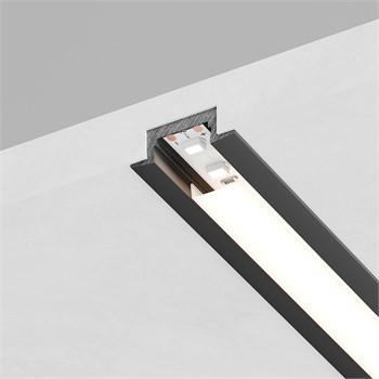 Профиль алюминиевый встраиваемый, черный, CAB251 52089 - фото 172996