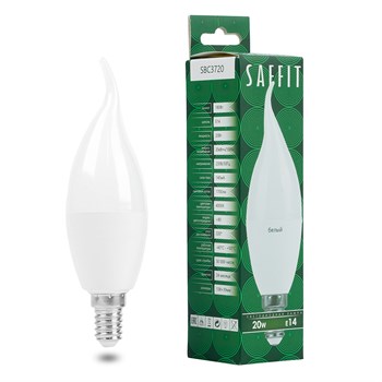 Лампа светодиодная SAFFIT SBC3720 Свеча на ветру E14 20W 230V 4000K 55275 - фото 173139