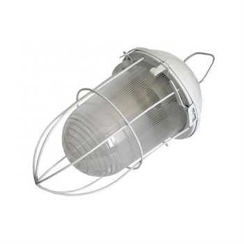 Светильник НСП 02-100-003 313х170х170мм, E27 max 100 Вт, стальной корпус, стекло, решетка, IP54, белый 53174 - фото 173830