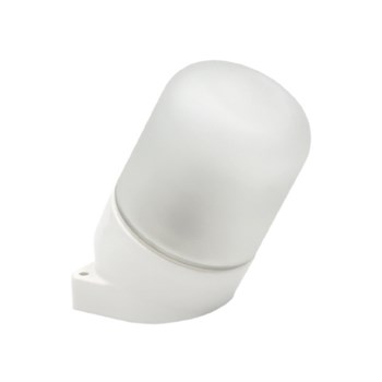 Светильник НББ 01-60-102 129х152х89мм, E27 max 60Вт, наклонный керам. корпус, стекло, IP65, белый 53165 - фото 173834