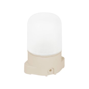 Светильник НББ 01-60-001 138х105х84мм, E27 max 60Вт, прямой пласт. корпус, стекло, IP65, бежевый 53168 - фото 173837