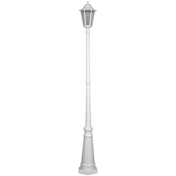 Светильник садово-парковый Feron 6211/PL6211 столб 100W E27 230V, белый 11204 - фото 176456