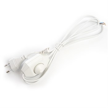 Сетевой шнур с диммером 230V 2м, белый, DM103-200W 23056 - фото 177044