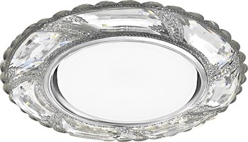 Светильник встраиваемый с белой LED подсветкой Feron CD4031 потолочный GX53 без лампы, прозрачный 32658 - фото 177181