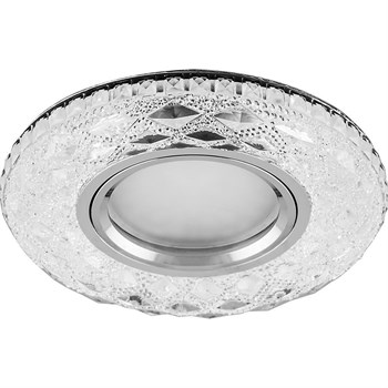 Светильник встраиваемый с белой LED подсветкой Feron CD879 потолочный MR16 G5.3 прозрачный 28824 - фото 177287