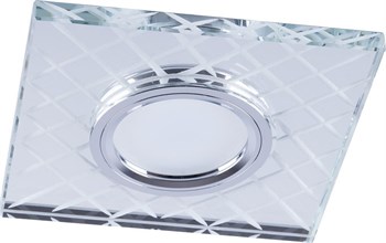 Светильник встраиваемый с LED подсветкой Feron CD984 потолочный MR16 G5.3 прозрачный, хром 32572 - фото 177293