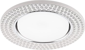 Светильник встраиваемый с белой LED подсветкой Feron CD4029 потолочный GX53 без лампы,  прозрачный, хром 32652 - фото 177297