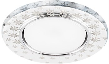 Светильник встраиваемый с белой LED подсветкой Feron CD4030 потолочный GX53 без лампы, прозрачный 32653 - фото 177298