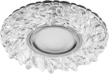 Светильник встраиваемый с белой LED подсветкой Feron CD915 потолочный MR16 G5.3 прозрачный 28987 - фото 177299