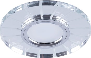 Светильник встраиваемый с LED подсветкой Feron CD982 потолочный MR16 G5.3 прозрачный, хром 32439 - фото 177301